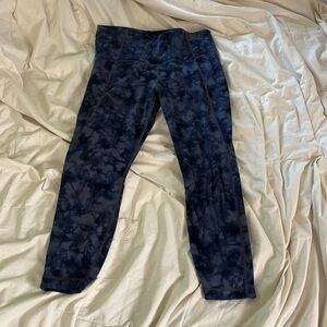 Athleta tie dye blue leggings
